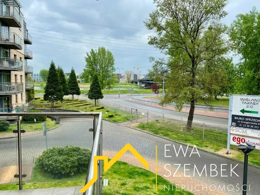 Wiślane Tarasy, apartament 94 m2, 3 pok, garaż - Mieszkanie na sprzedaż Kraków