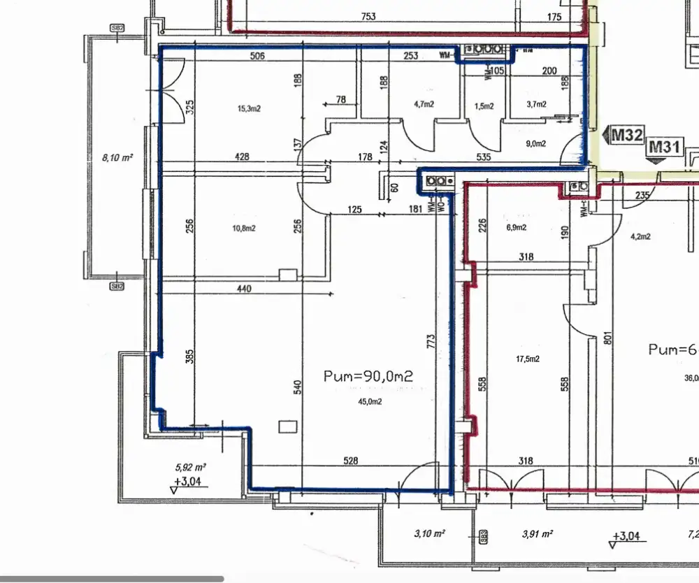 Wiślane Tarasy, apartament 94 m2, 3 pok, garaż - Mieszkanie na sprzedaż Kraków