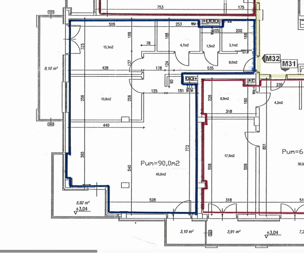Wiślane Tarasy, apartament 94 m2, 3 pok, garaż - Mieszkanie na sprzedaż Kraków