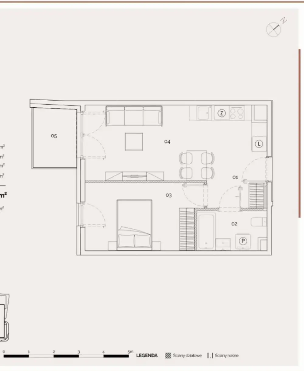 Młyny Mogilska, 2 pokoje, 1 piętro/ CESJA - Mieszkanie na sprzedaż