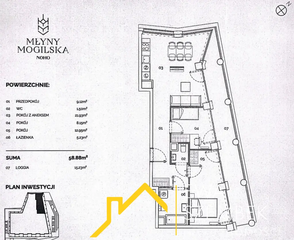 Młyny Mogilska/ 3 pokoje/ Widokowe/ 8 piętro - Mieszkanie na sprzedaż Kraków