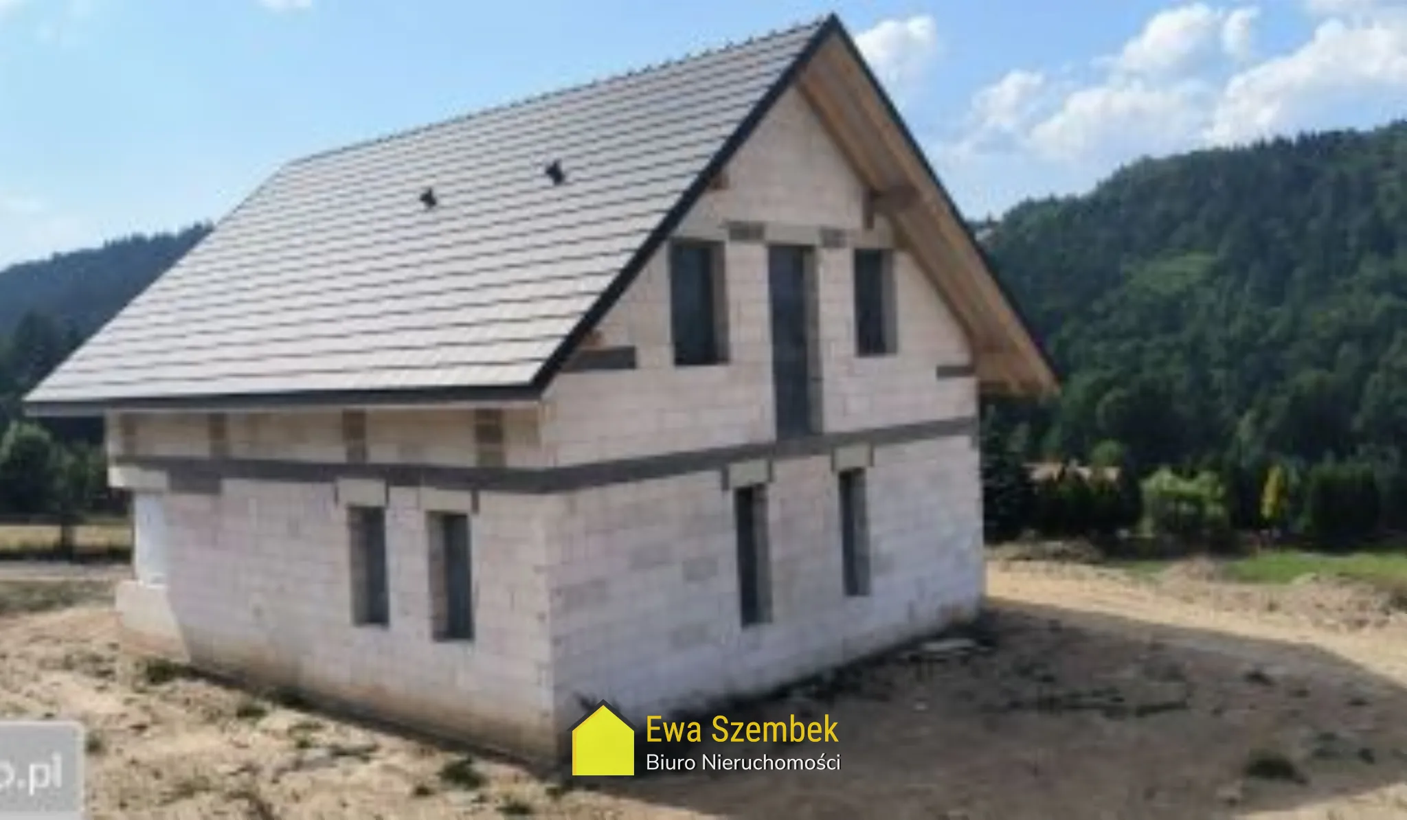 Dom w stanie surowym otwartym w  okolicach  Zawoi - Dom w górach na sprzedaż