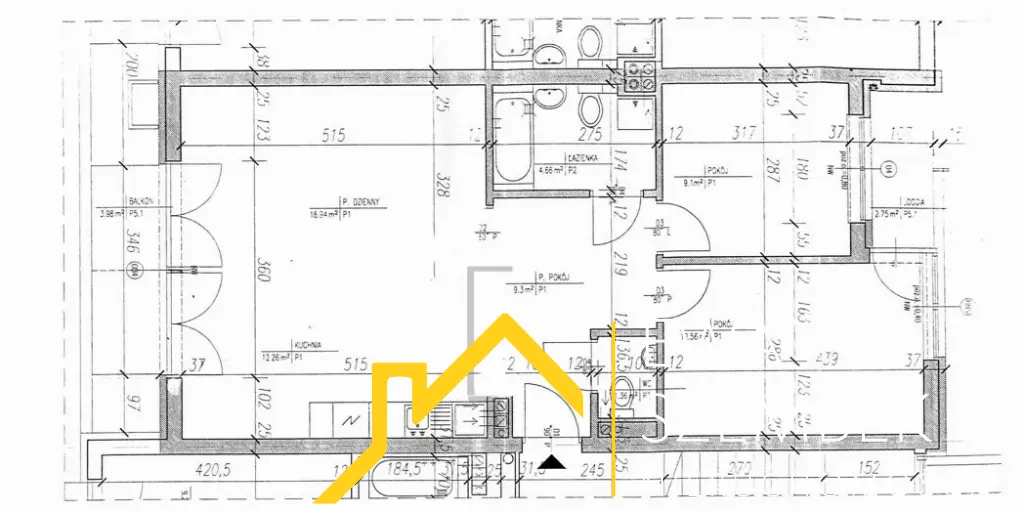 Lubostroń/ 66m2/ wyjątkowy apartament 66 m2 / 2 balkony/ 4 piętro - Mieszkanie na sprzedaż Kraków