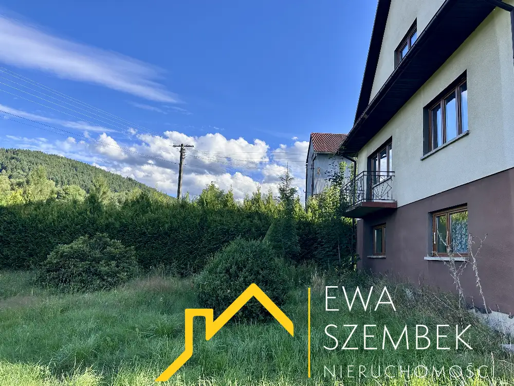 Dom z dużą działką 2100 m2 z pięknym  widokiem - cisza spokój zieleń - Dom w górach na sprzedaż