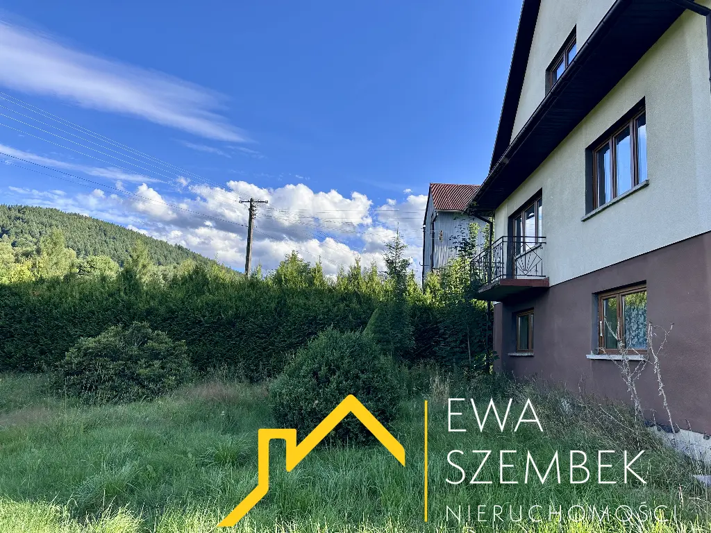 Dom z dużą działką 2100 m2 z pięknym  widokiem - cisza spokój zieleń - Dom w górach na sprzedaż