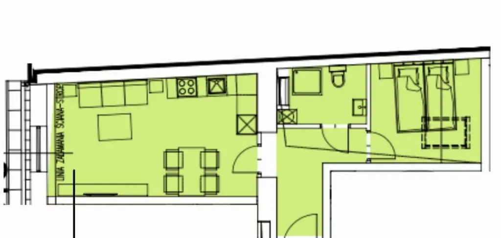 Mieszkanie z pięknym widokiem w odnowionej kamienicy 40,5m2 stan deweloperski - Mieszkanie na sprzedaż Kraków