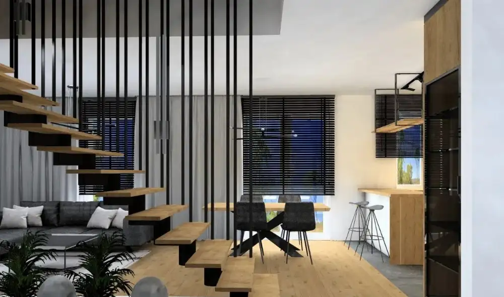 Dwupoziomowe mieszkanie 95m2 z ogródkiem 50m2, niska zabudowa, Libertów, stan deweloperski - Mieszkanie na sprzedaż