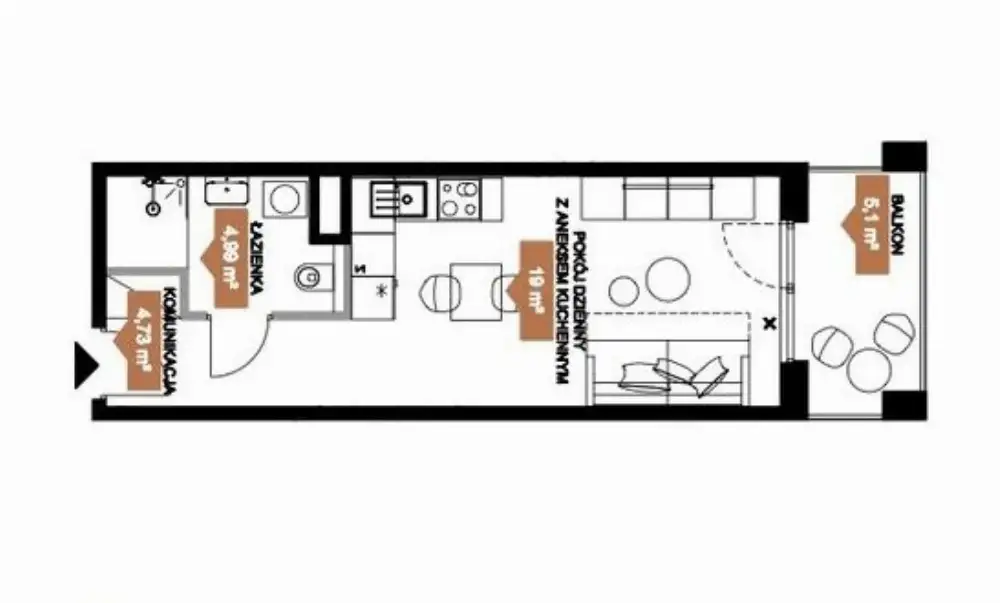 Mieszkanie w stanie deweloperskim 29m2, centrum Krakowa - Mieszkanie na sprzedaż Kraków