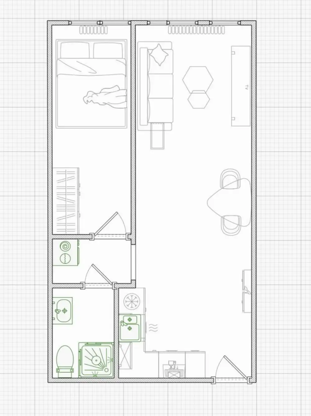 Wykończone mieszkanie 37m2, Osiedle Albertyńskie - Mieszkanie na sprzedaż Kraków
