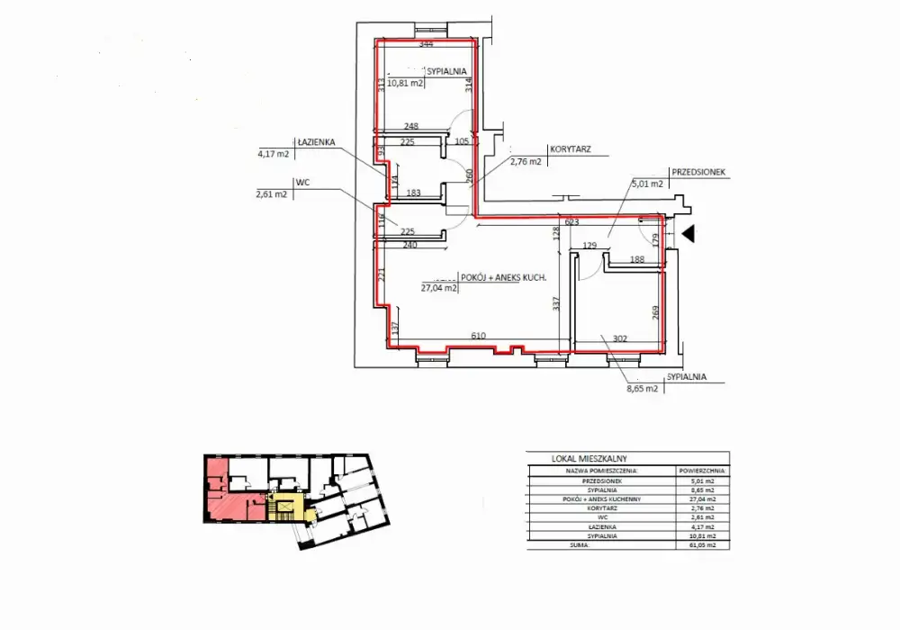 Stare Podgórze mieszkanie 3 pokoje, I piętro, 61m2 sprzedam - Mieszkanie na sprzedaż Kraków